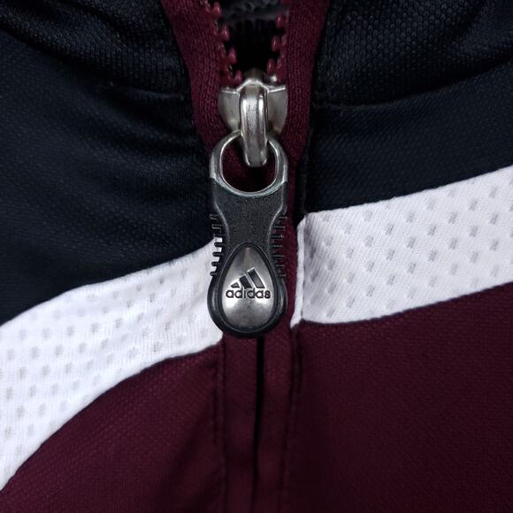 Adidas Men's Clima365 Full Zip Sweater Size Large ClimaCool Embroidered Burgundy - Picture 5 of 15